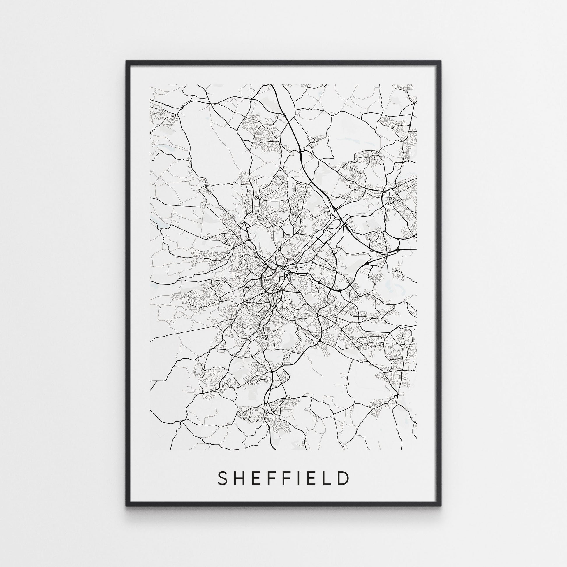Sheffield Map Print