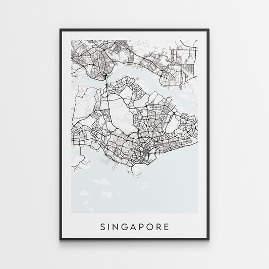 Singapore Map Print