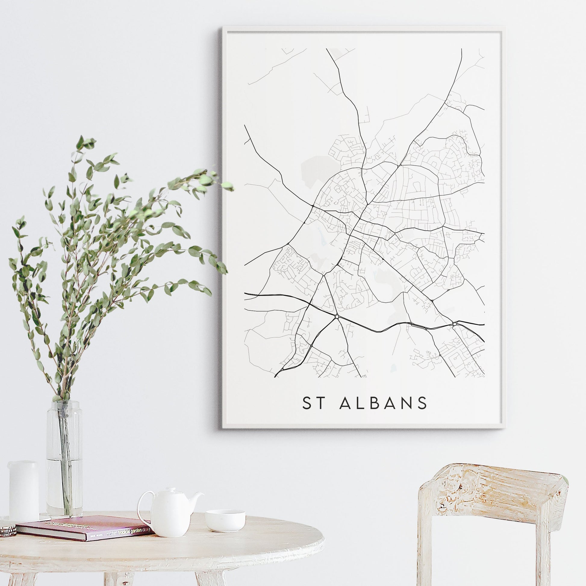 St Albans Map Print