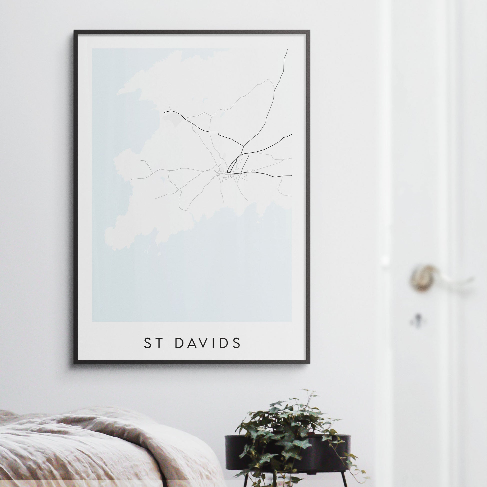 St Davids Map Print - Wales