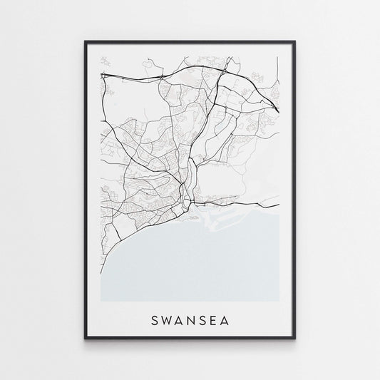 Swansea Map Print - Wales