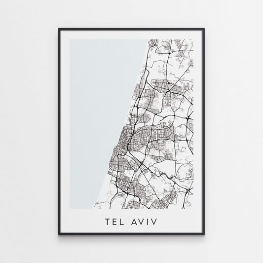 Tel Aviv Map Print - Israel