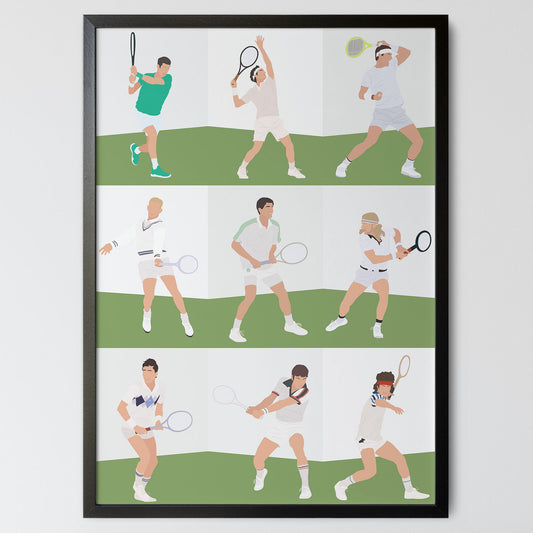Tennis Poster - Greatest Players Of All Time