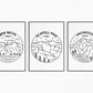 Three Peaks Challenge Print Set - Ben Nevis, Scafell Pike & Snowdon Posters