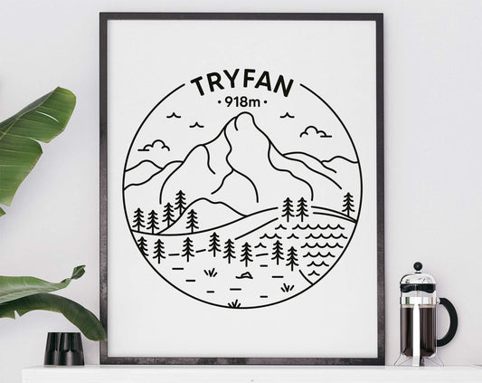 Tryfan Print - Snowdonia, Wales Poster