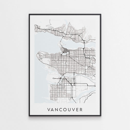 Vancouver Map Print - Canada