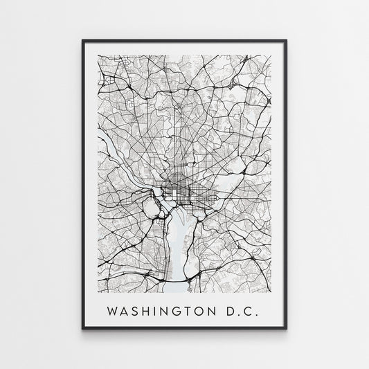 Washington D.C. Map Print - USA