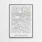 Westminster Map Print - London