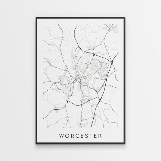Worcester Map Print