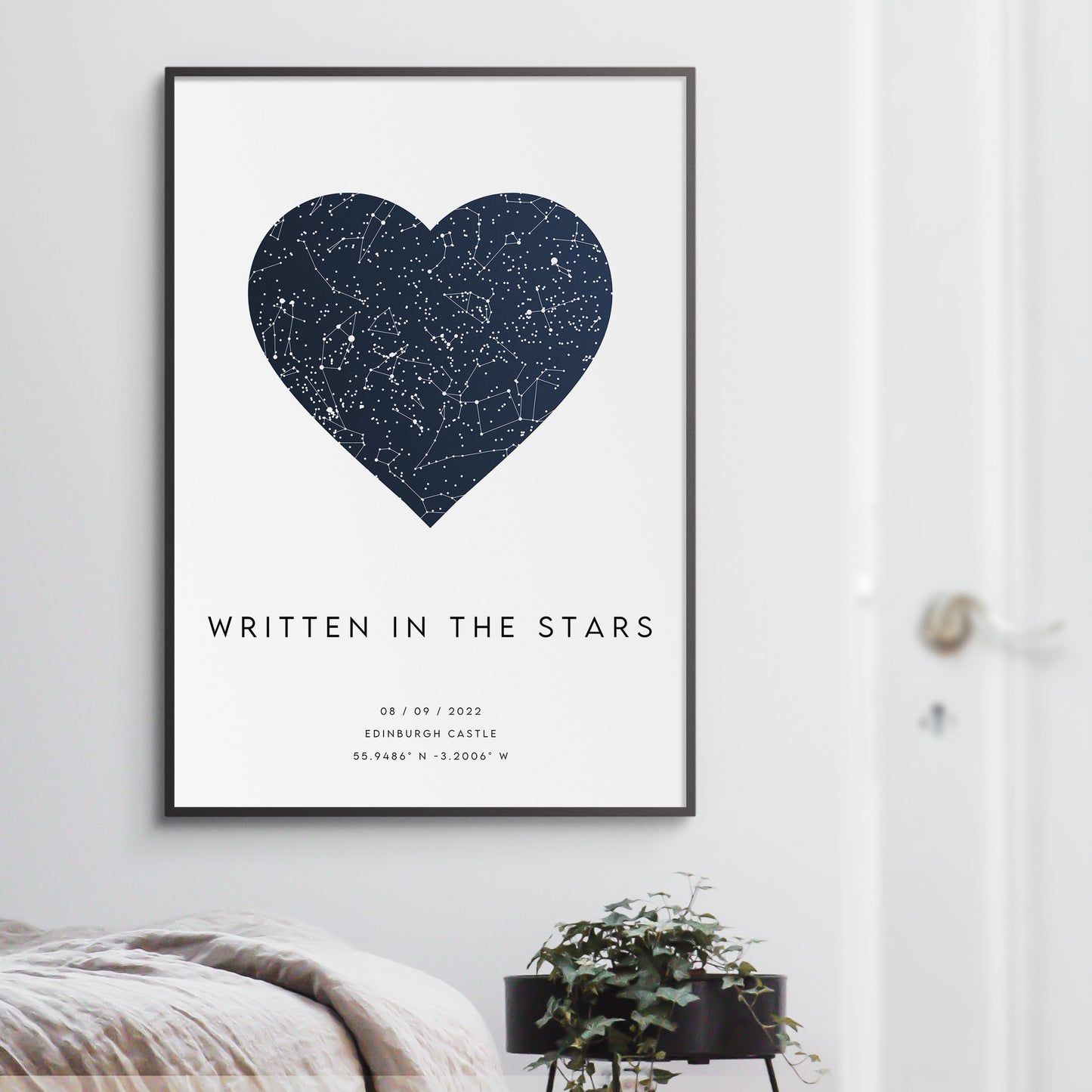 Star Map Heart Print