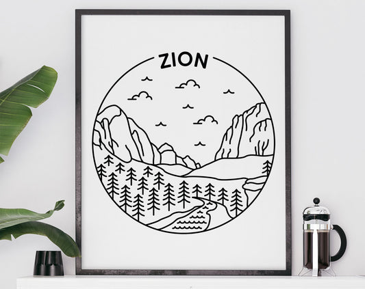 Zion National Park Poster - Utah Print